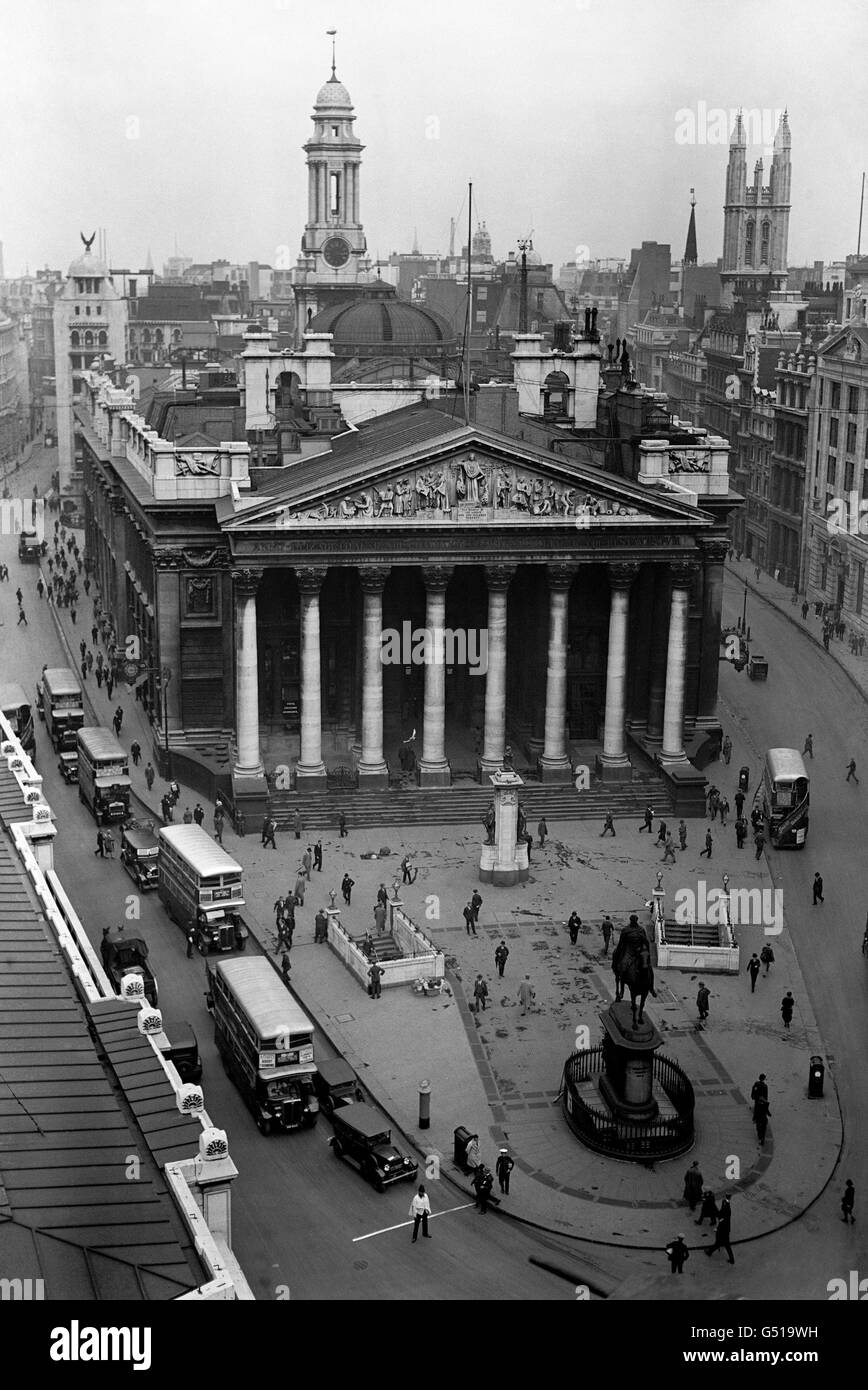 Viste su Londra - City of London - lo Stock Exchange - 1931 Foto Stock