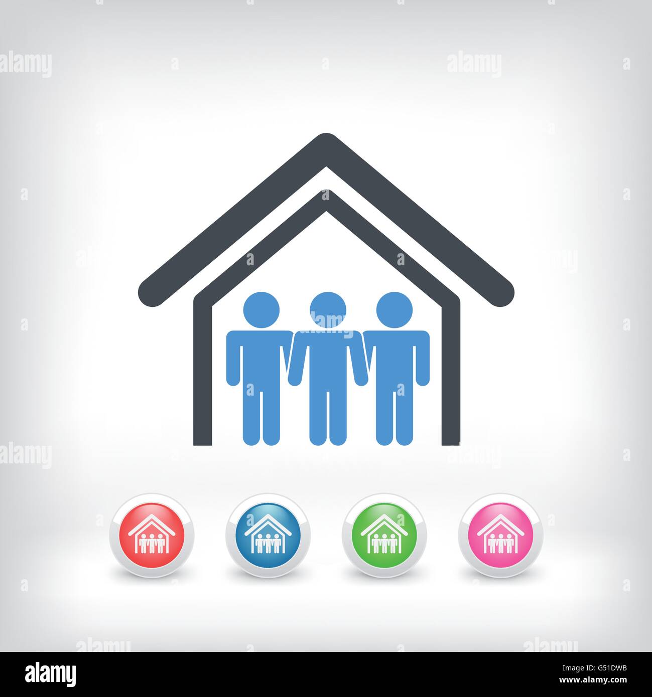 Illustrazione di real estate icona Illustrazione Vettoriale
