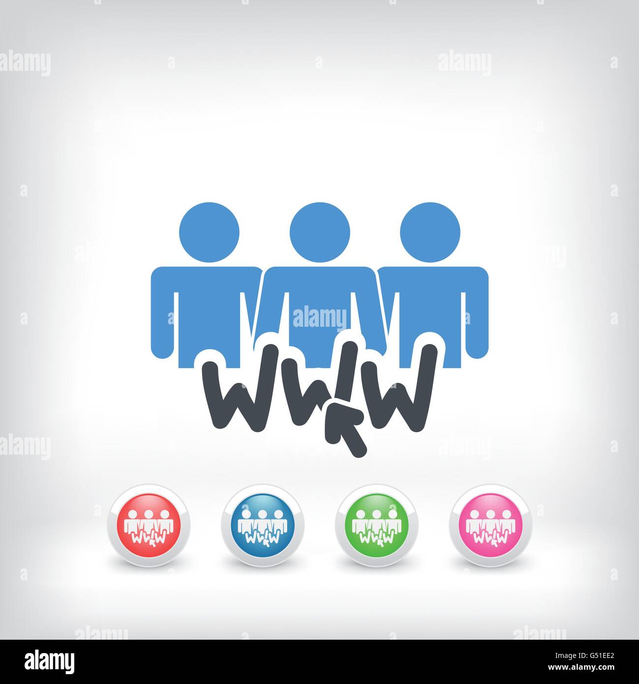 Illustrazione di sociale icona di rete Illustrazione Vettoriale