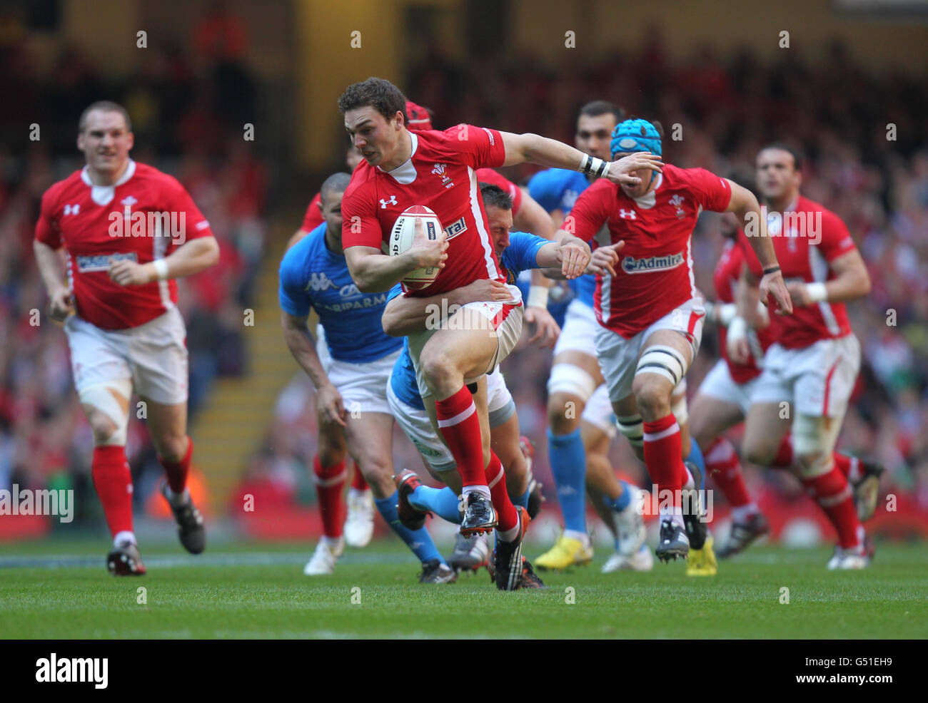 Il Rugby - RBS 6 Nazioni Campionato 2012 - Galles v Italia - Millennium Stadium Foto Stock