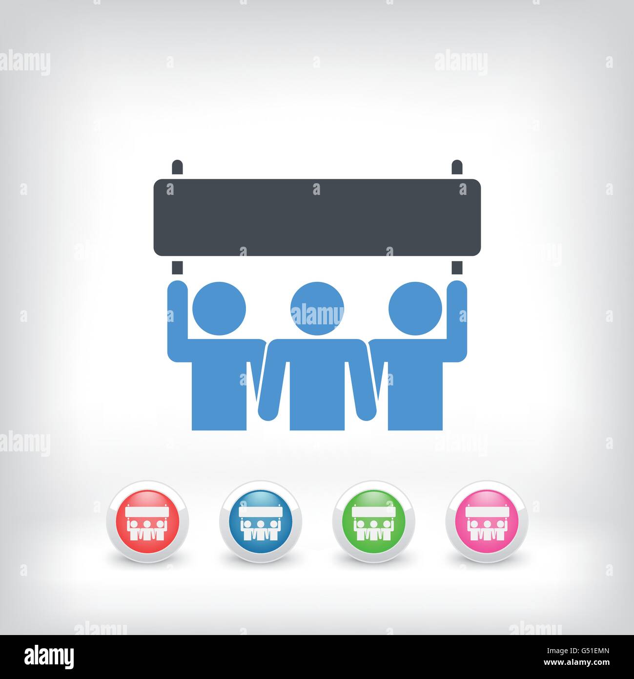 Icona di persone il concetto di dimostrazione Illustrazione Vettoriale