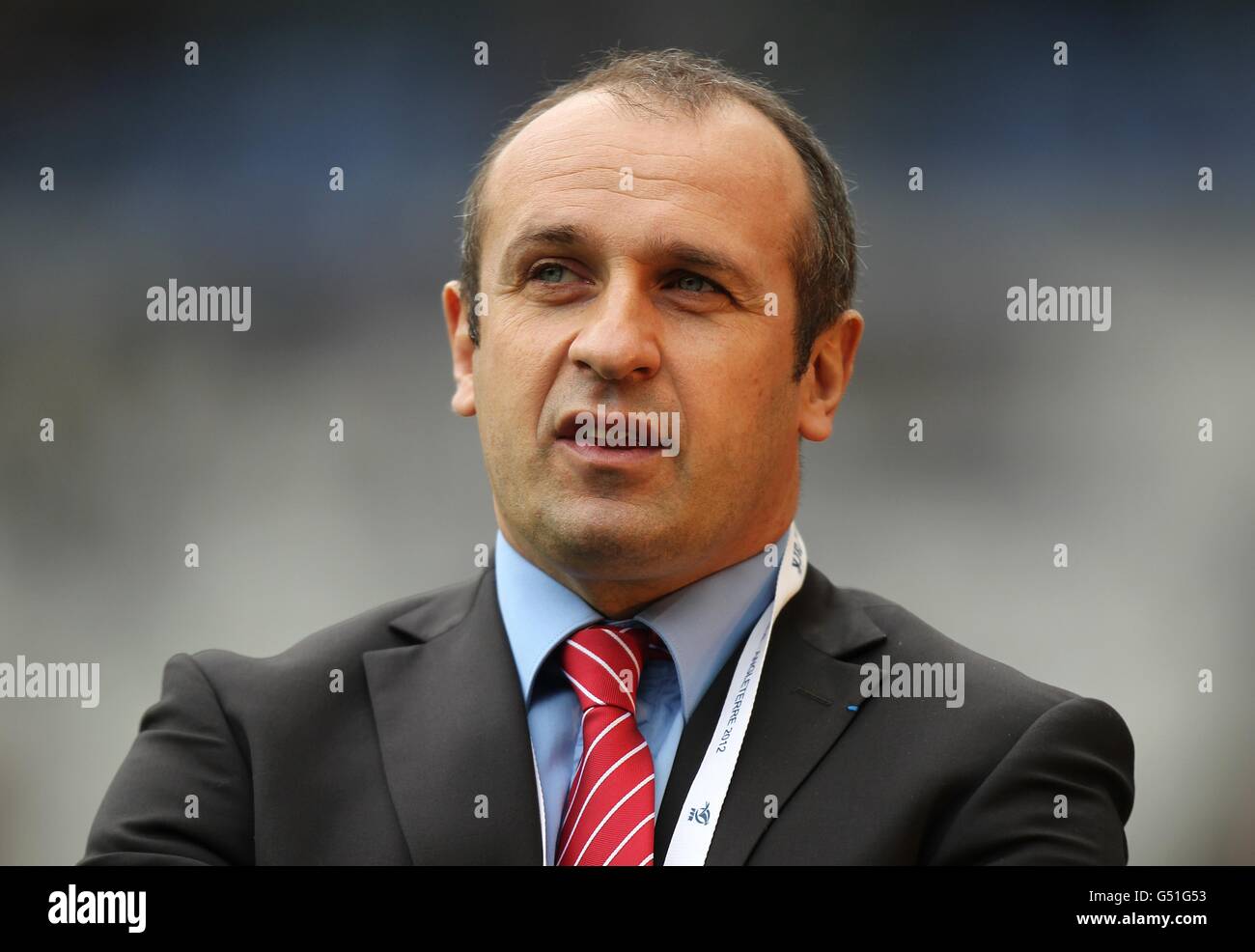 Rugby Union - RBS 6 Nations Championship 2012 - Francia / Inghilterra - Stade de France. Philippe Saint-Andre, pullman in Francia Foto Stock