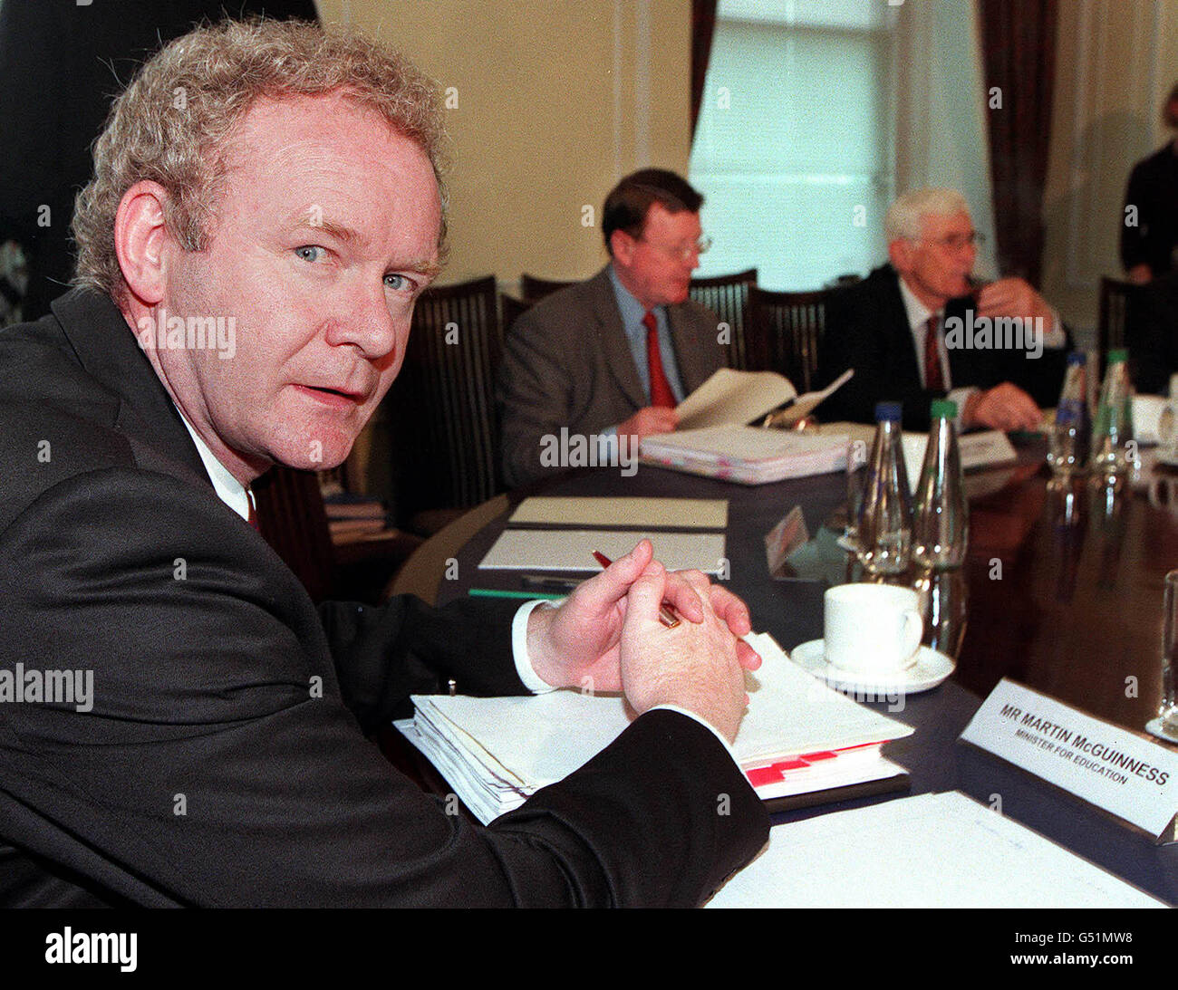 McGuiness Ulster Cabinet Foto Stock