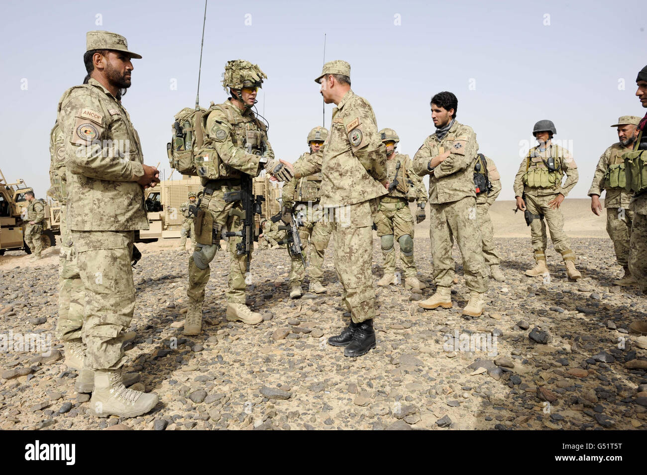 Truppe in Afghanistan Foto Stock