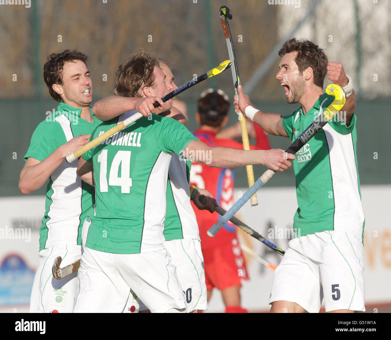 Hockey - FIH Giochi Olimpici torneo di qualificazione - Irlanda v Corea del Sud - Belfield Foto Stock