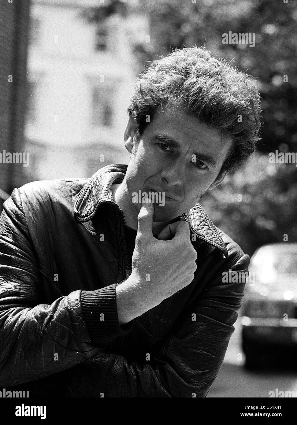A Londra, l'attore britannico Glann Conway, 27 anni, che interpreta James Dean, il leggendario eroe del culto nel travagliato musical 'dan' del 130,000. Foto Stock