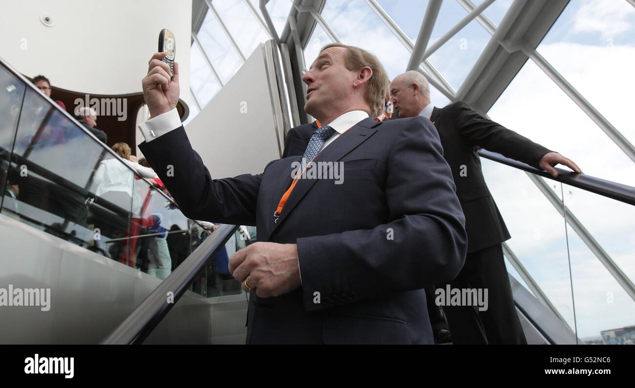 Taoiseach Enda Kenny al fine Gael Ard Fheis al centro congressi di Dublino oggi. Foto Stock