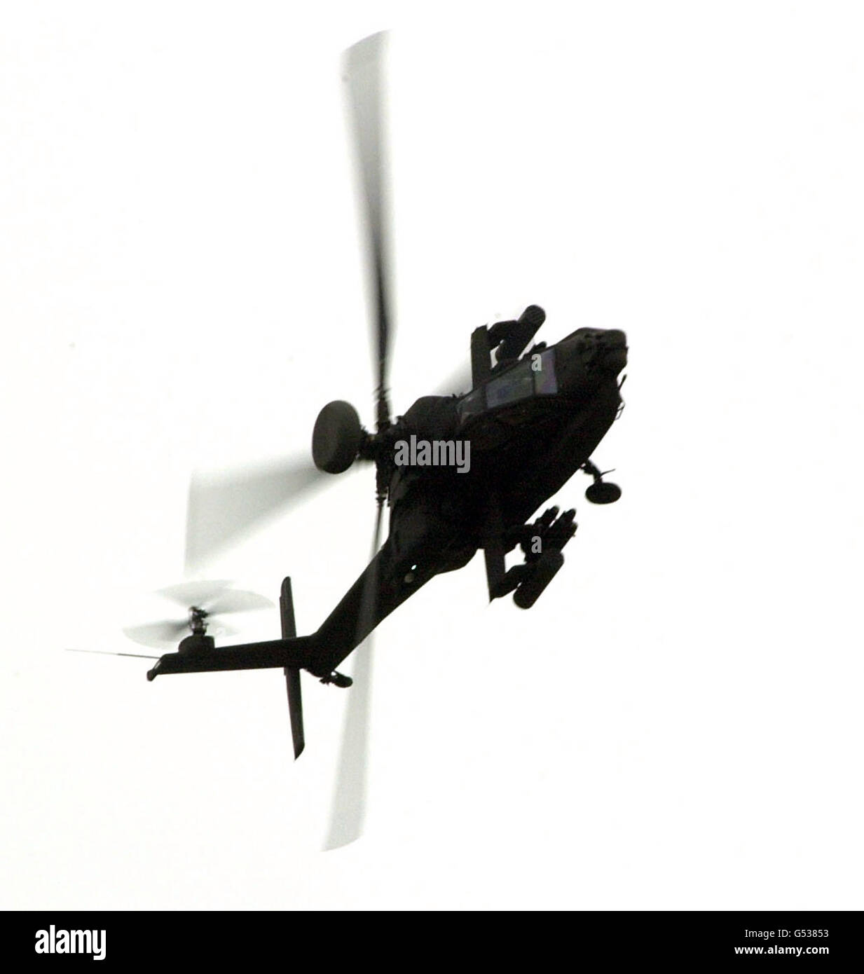 Farnborough Apache elicottero Foto Stock