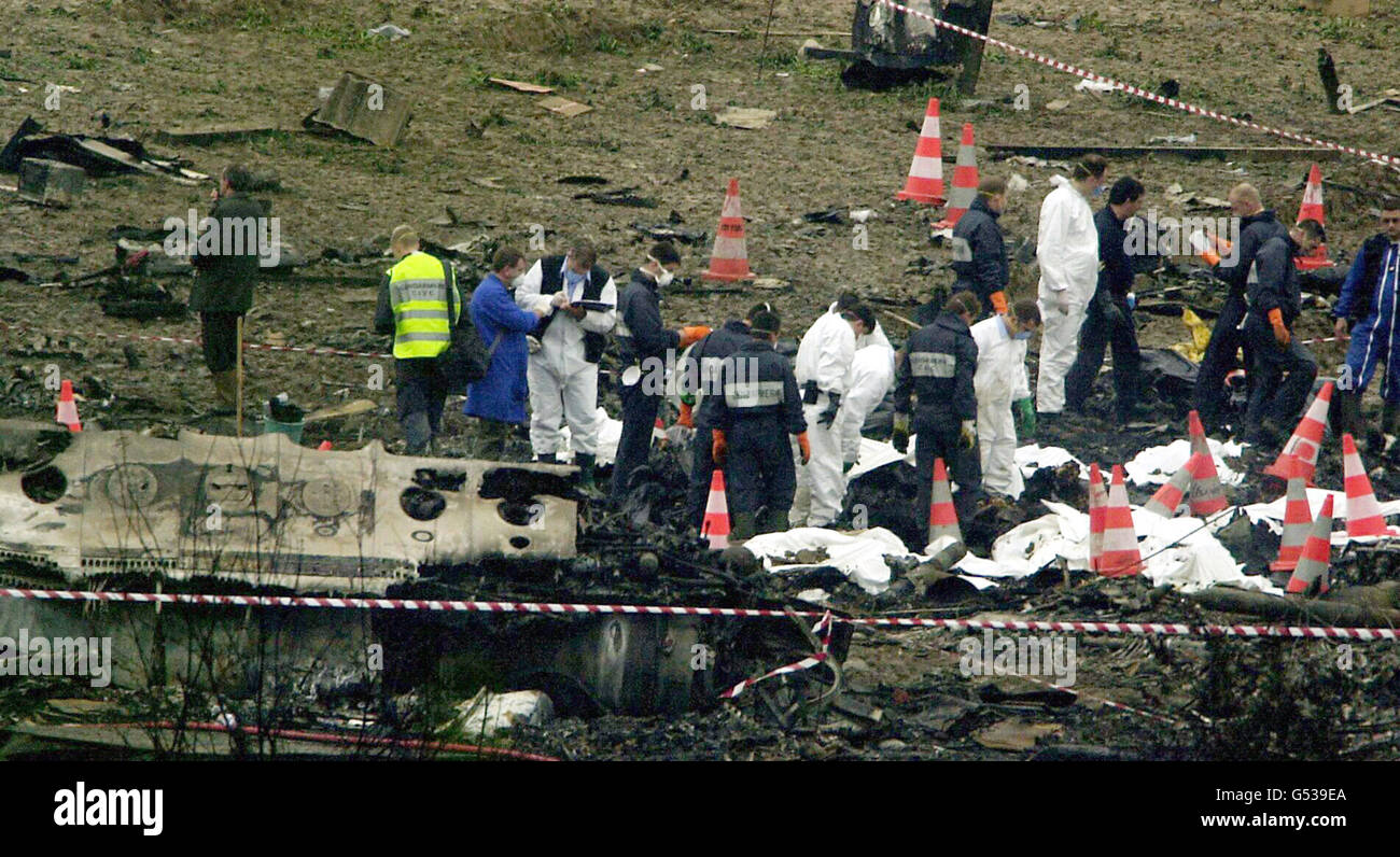 Concorde crash relitto Parigi Foto Stock