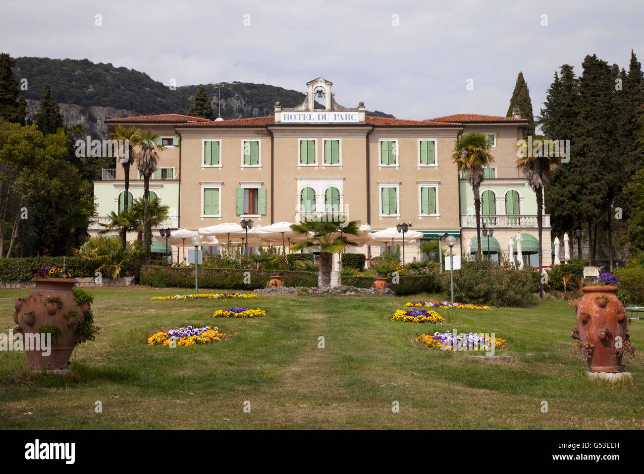 3-stella Du Parc Hotel Garda Lago di Garda Lago di Garda, Veneto, Italia, Europa, PublicGround Foto Stock