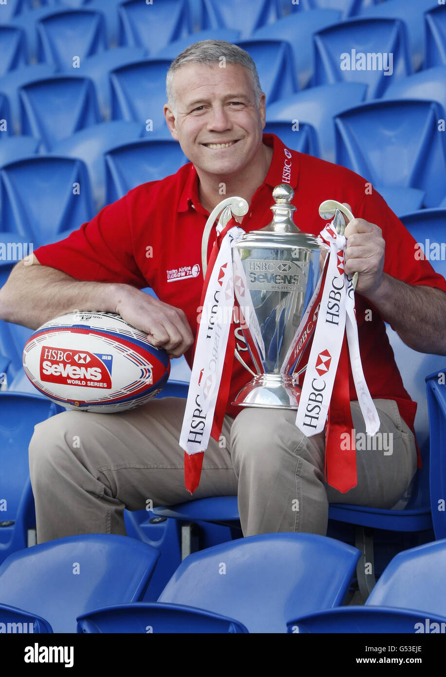 Rugby Union - HSBC Trophy Tour - Scotstoun Stadium. La leggenda scozzese Scott Hastings durante il tour del Trofeo HSBC allo Scotstoun Stadium di Glasgow. Foto Stock