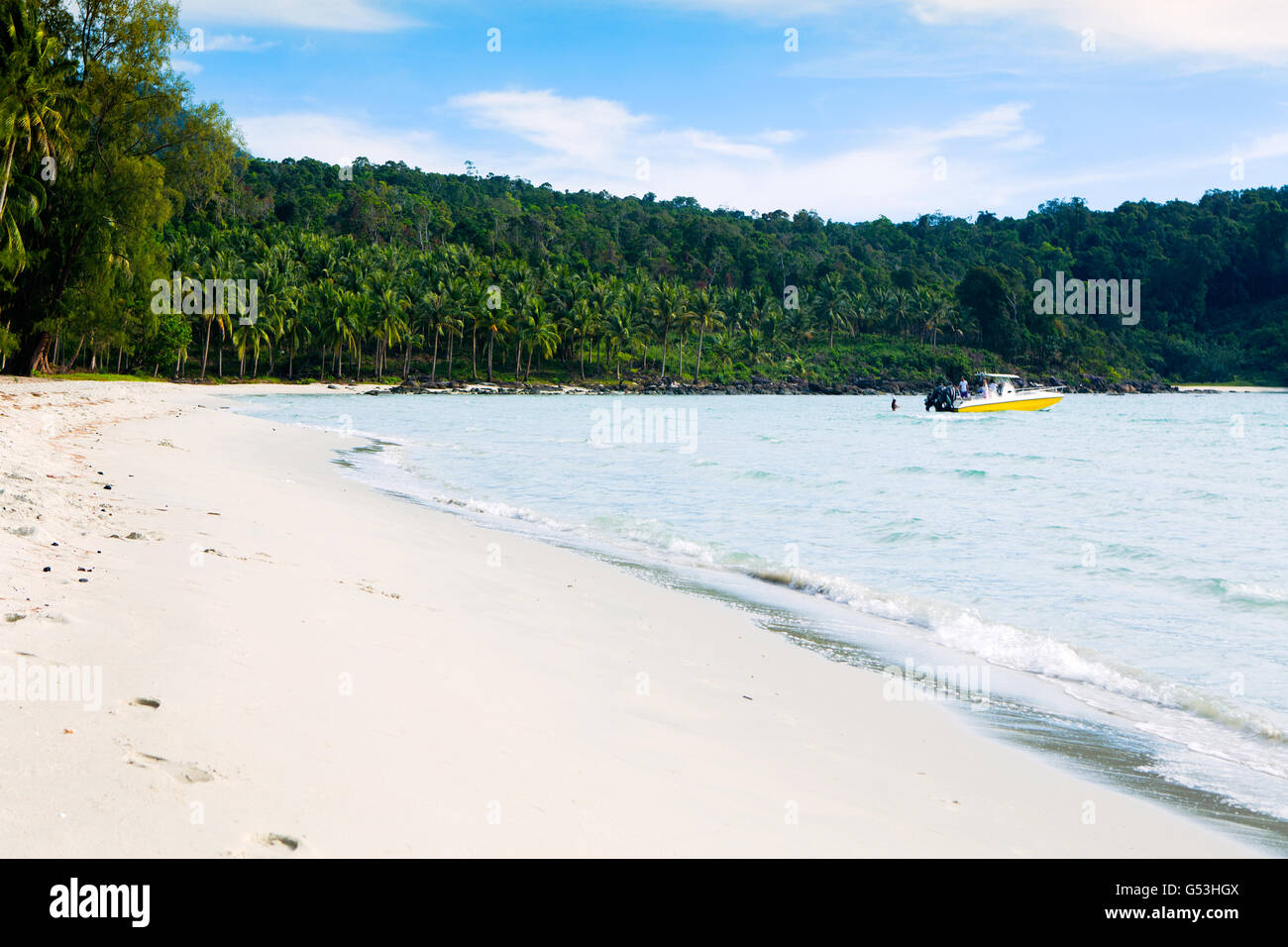 Una spiaggia di Koh Rung Foto Stock