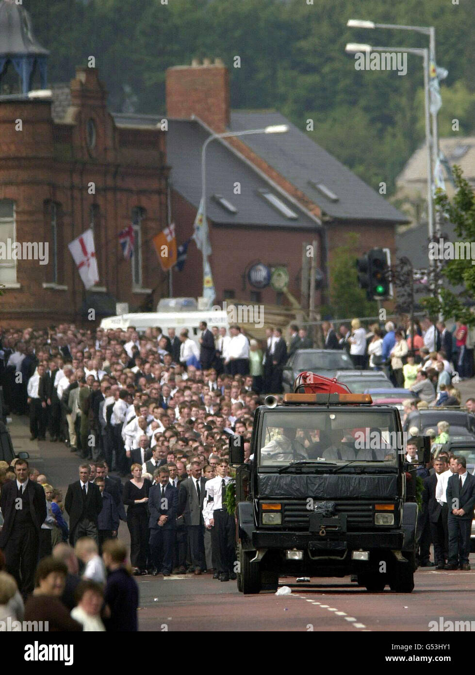 Belfast Samuel funerali a razzo Foto Stock