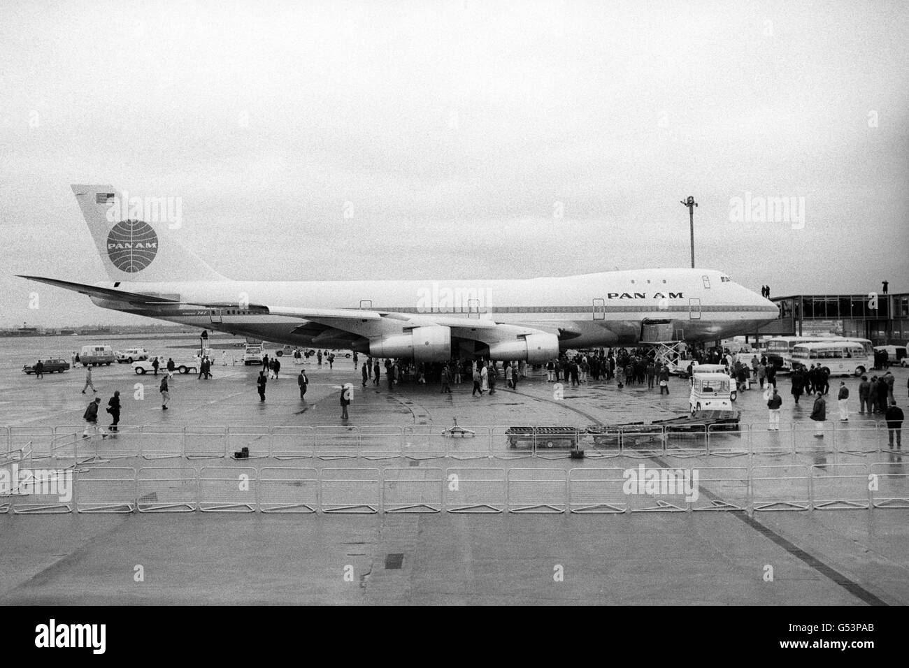 Trasporti - Aria - Primo jumbo jet in Gran Bretagna - Aeroporto di Heathrow, Londra Foto Stock