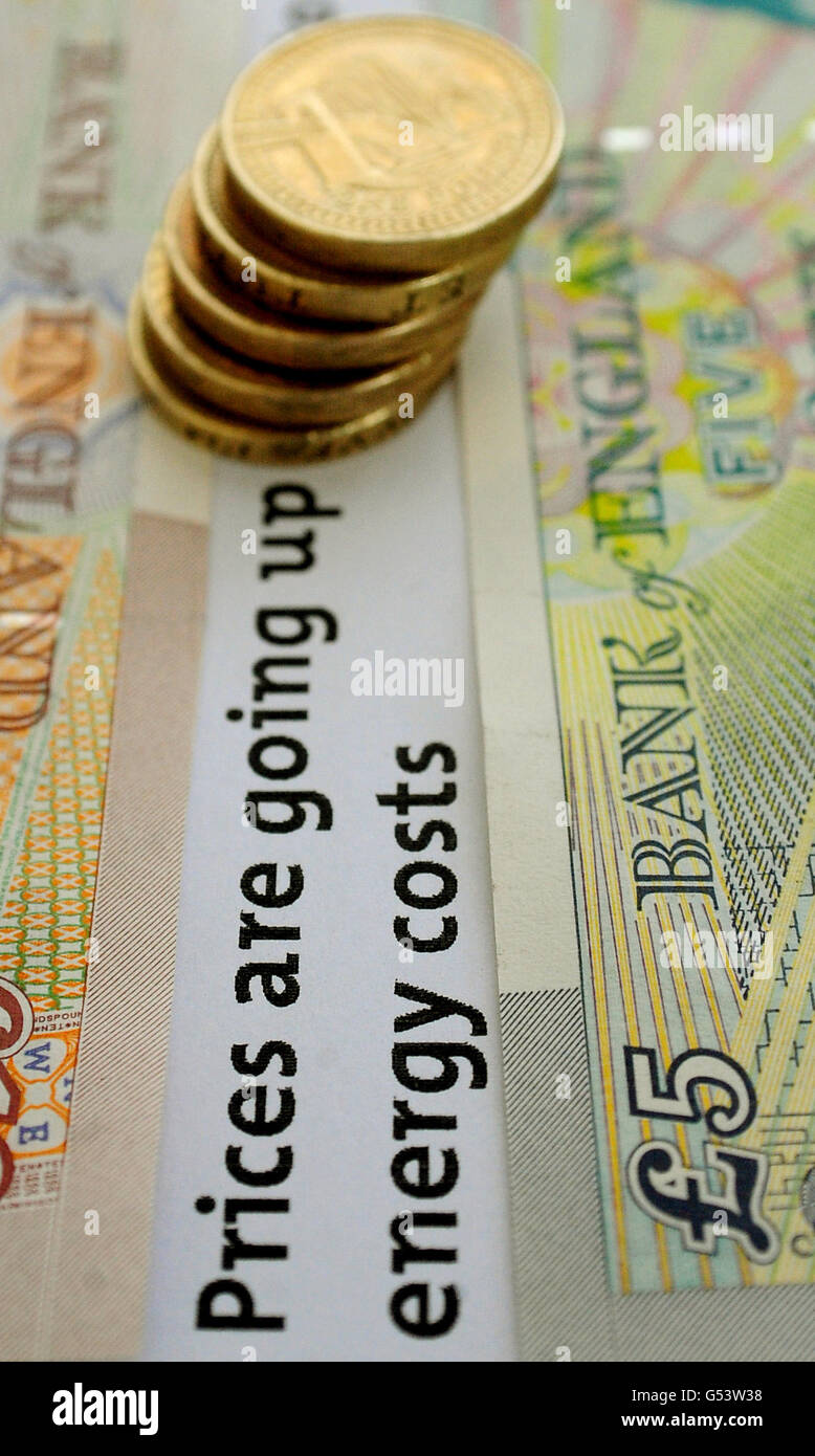 I costi energetici stock Foto Stock