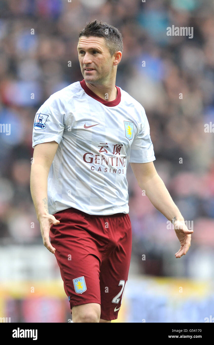 Calcio - Barclays Premier League - Wigan Athletic / Aston Villa - DW Stadium. Robbie Keane, Aston Villa Foto Stock