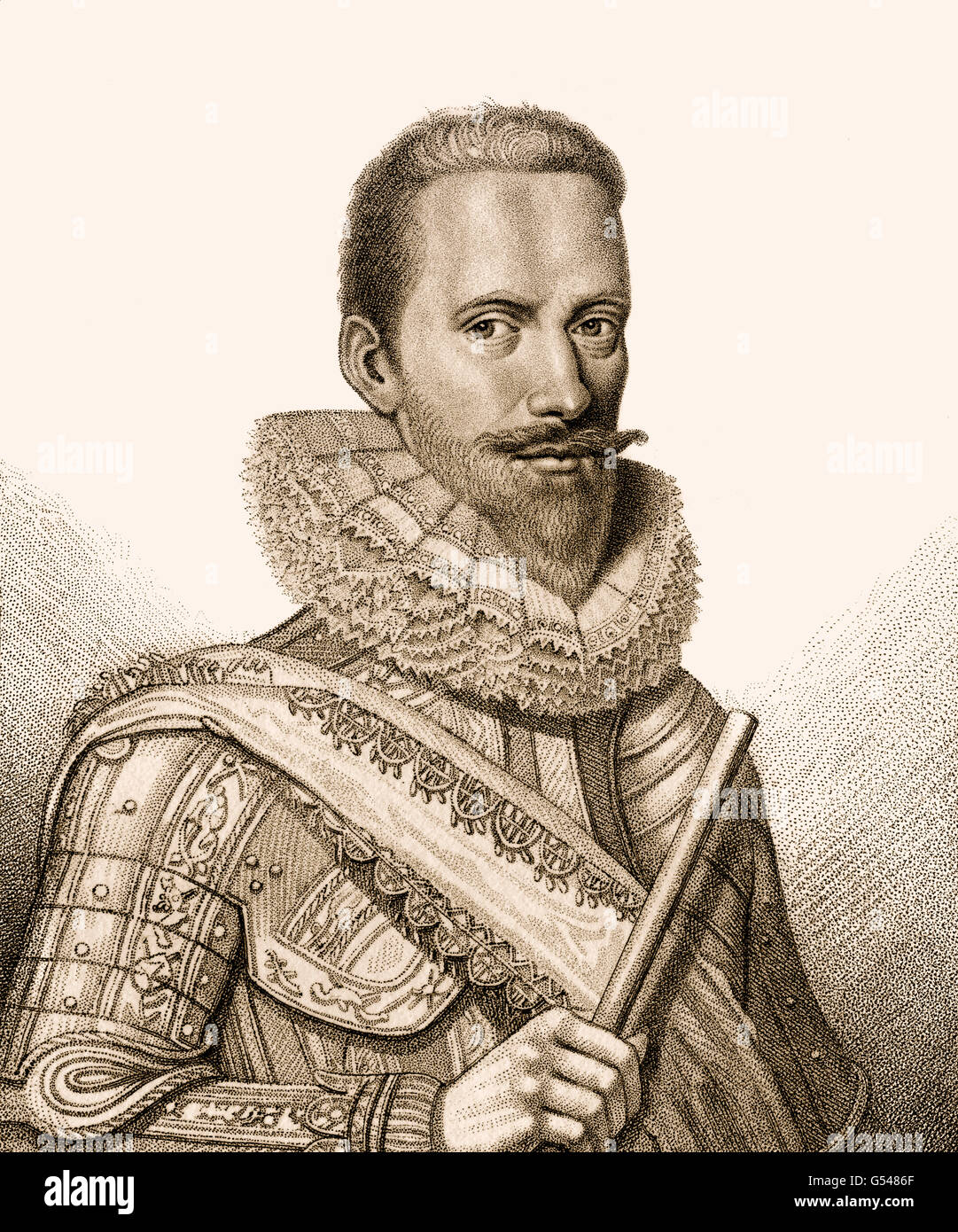 Edward Cecil, primo Visconte Wimbledon, 1572-1638, un inglese un comandante militare e politico Foto Stock