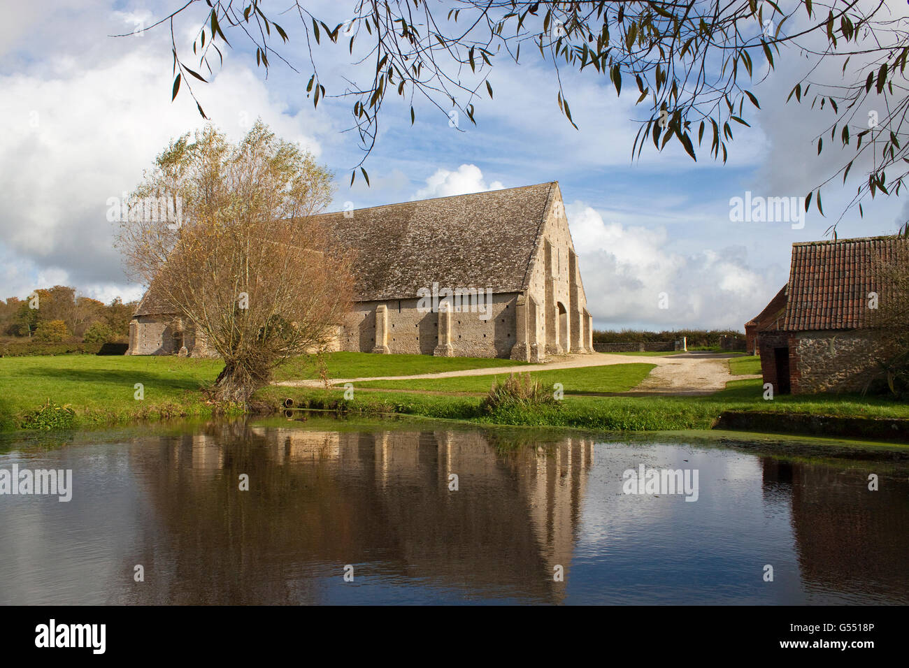 Grande Coxwell, granaio, Faringdon, Oxfordshire, Inghilterra, Regno Unito. Foto Stock