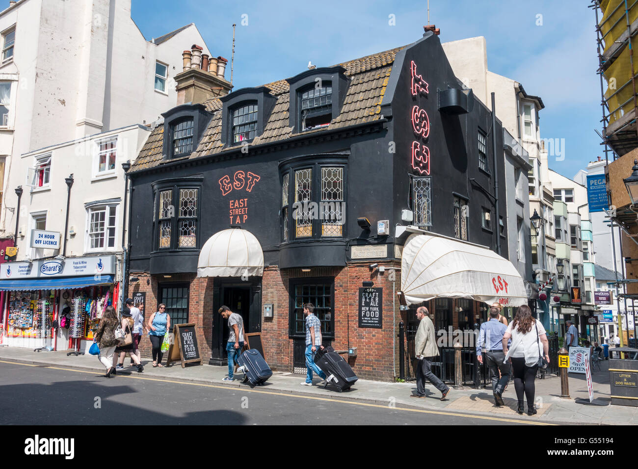 EST East Street tocca la birra artigianale e negozio di Ale Pub Brighton Sussex England Foto Stock