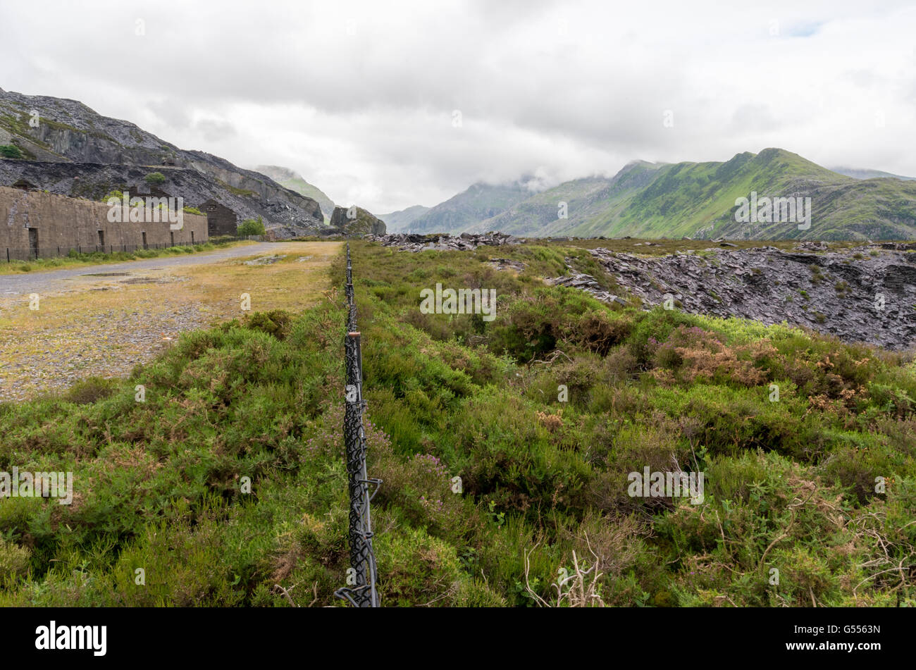 Dinorwig cava di ardesia Foto Stock