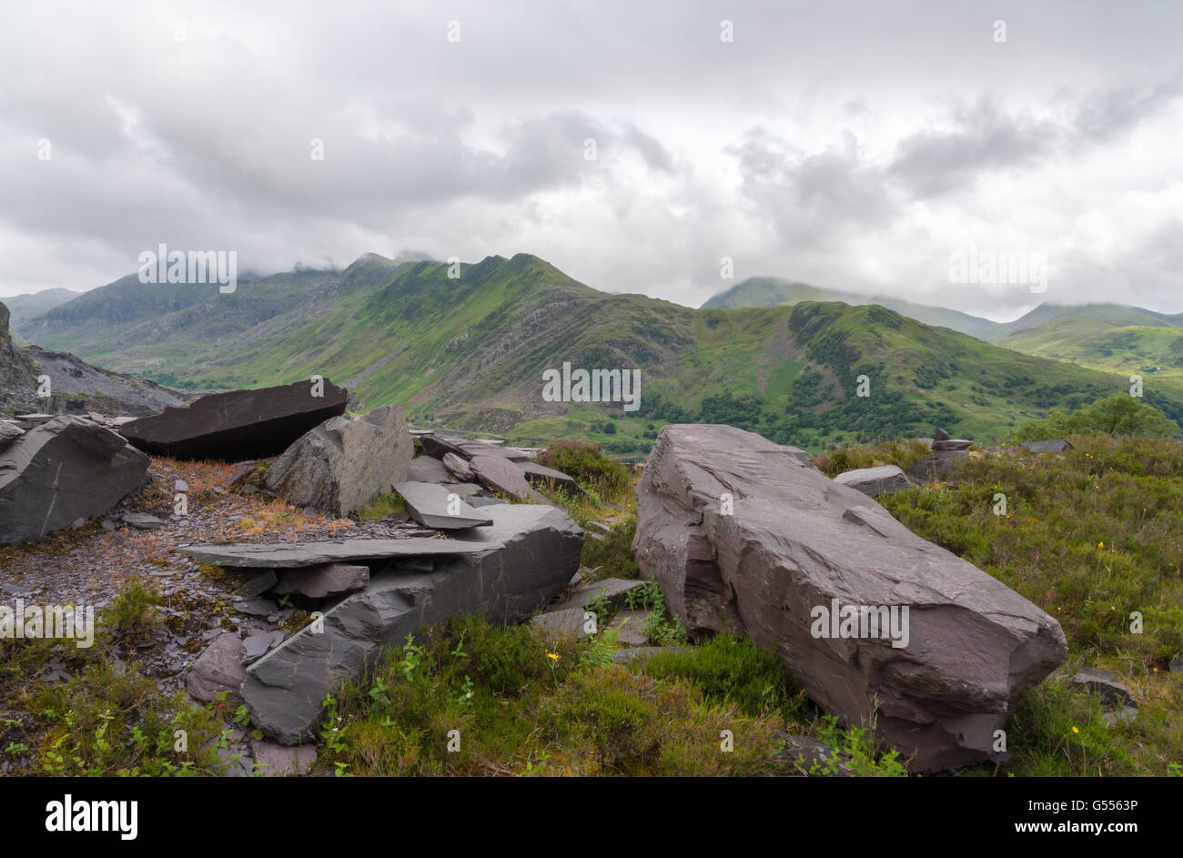 Dinorwig cava di ardesia Foto Stock