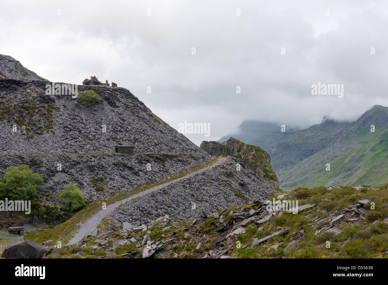 Dinorwig cava di ardesia Foto Stock
