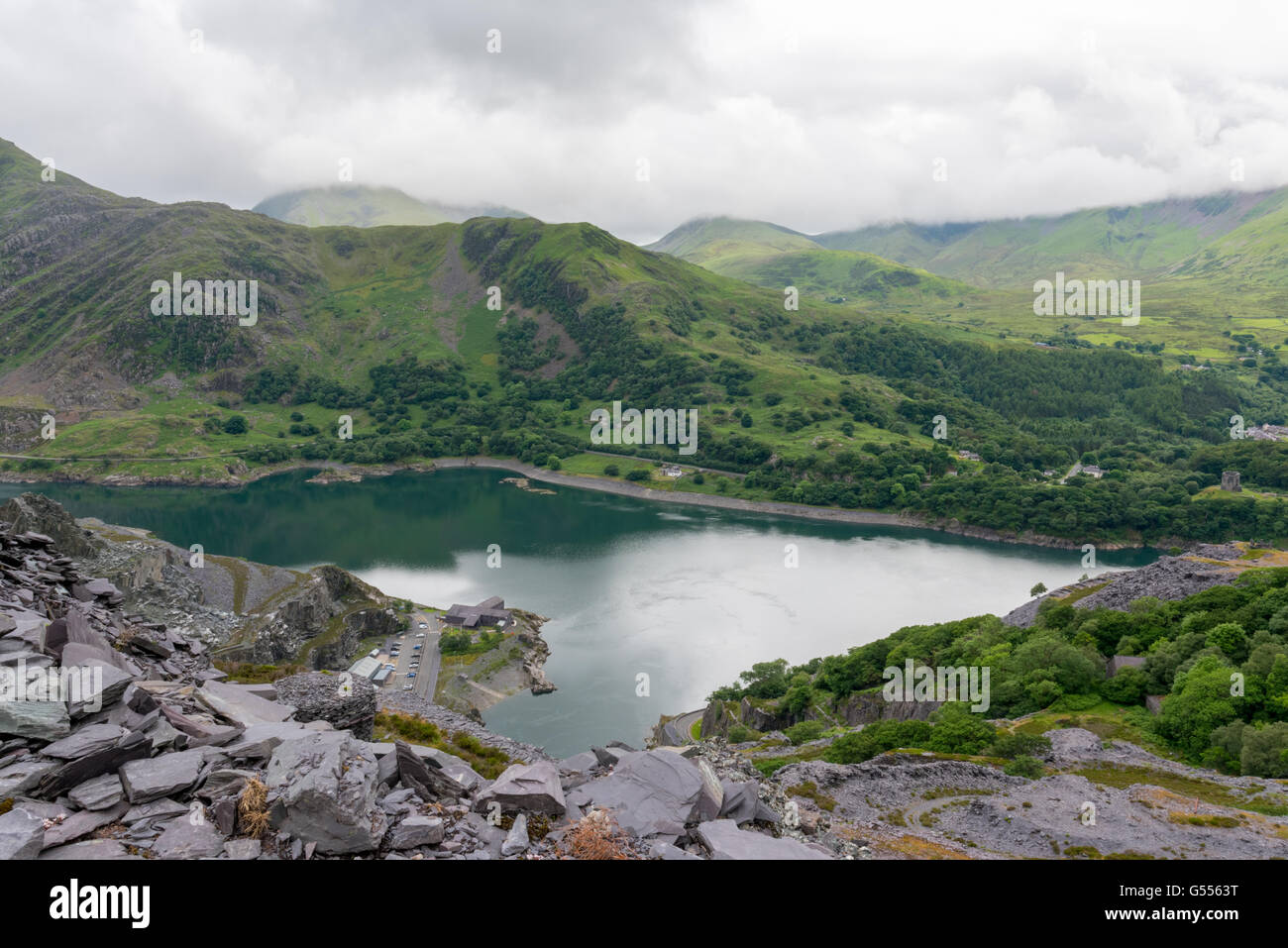 Dinorwig cava di ardesia Foto Stock
