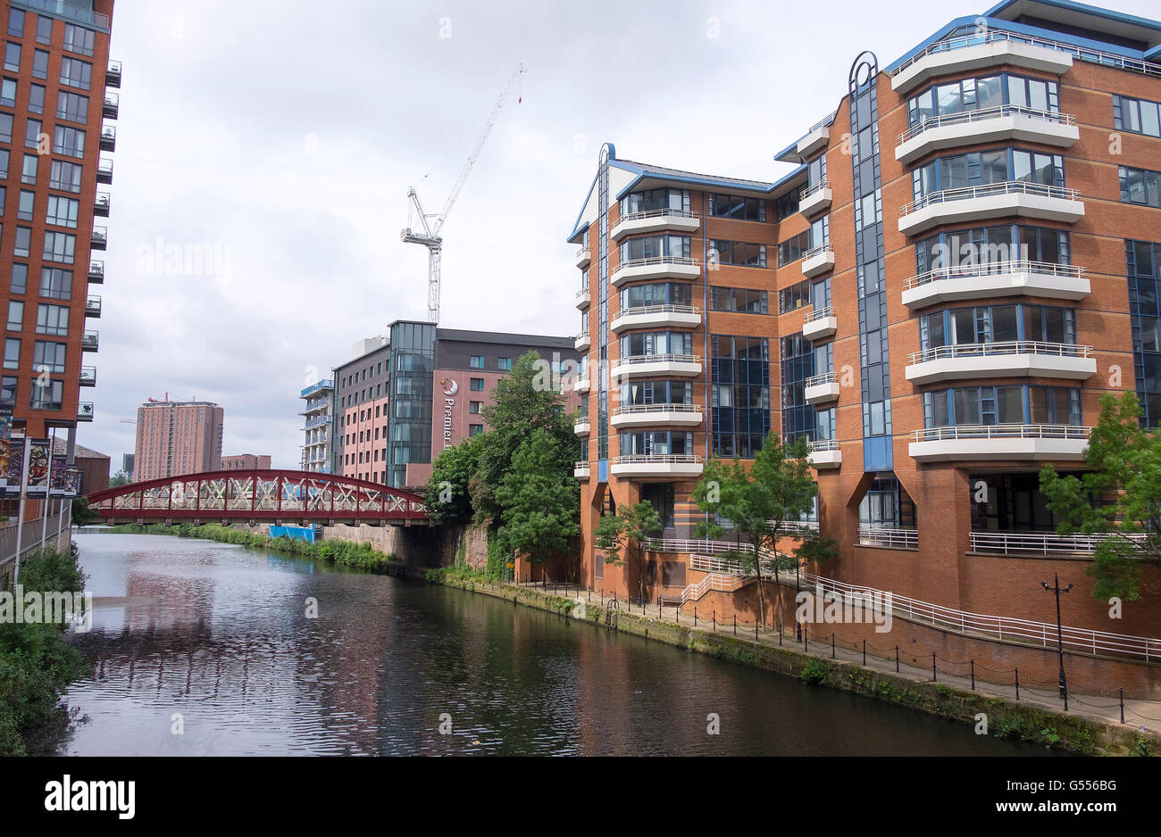Sviluppo lungo il Irwell Manchester Foto Stock