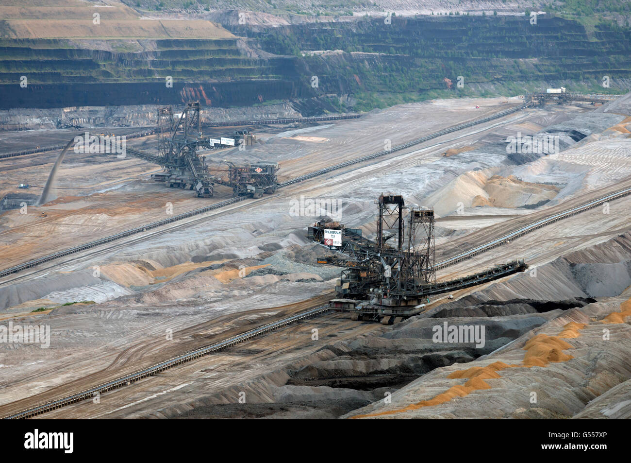 Hambach a cielo aperto della miniera di carbone, Elsdorf, Renania settentrionale-Vestfalia (Germania). Foto Stock