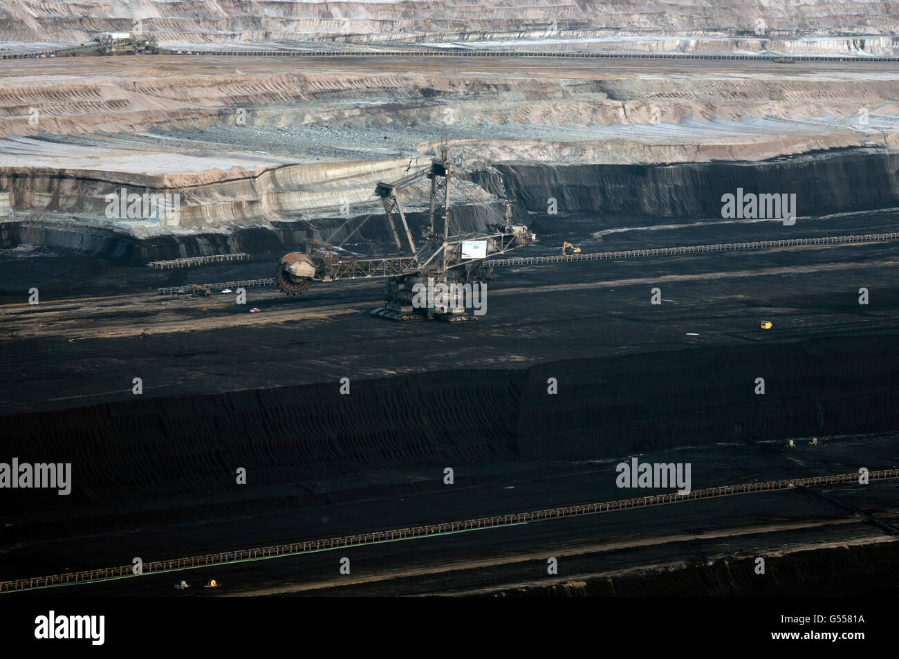 Hambach a cielo aperto della miniera di carbone, Elsdorf, Renania settentrionale-Vestfalia (Germania). Foto Stock