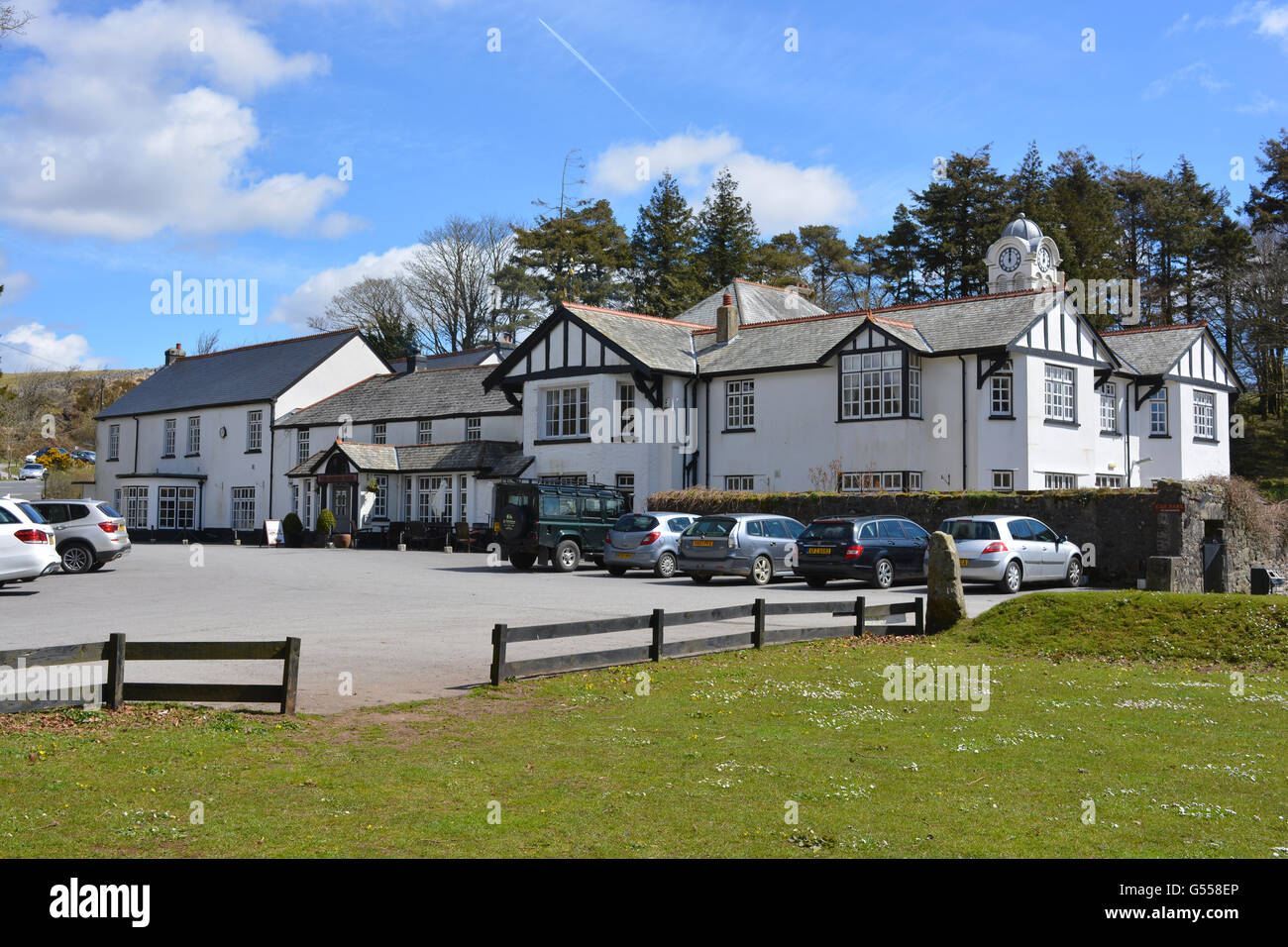 Due Ponti Hotel, due ponti, Parco Nazionale di Dartmoor, Devon. Inghilterra Foto Stock