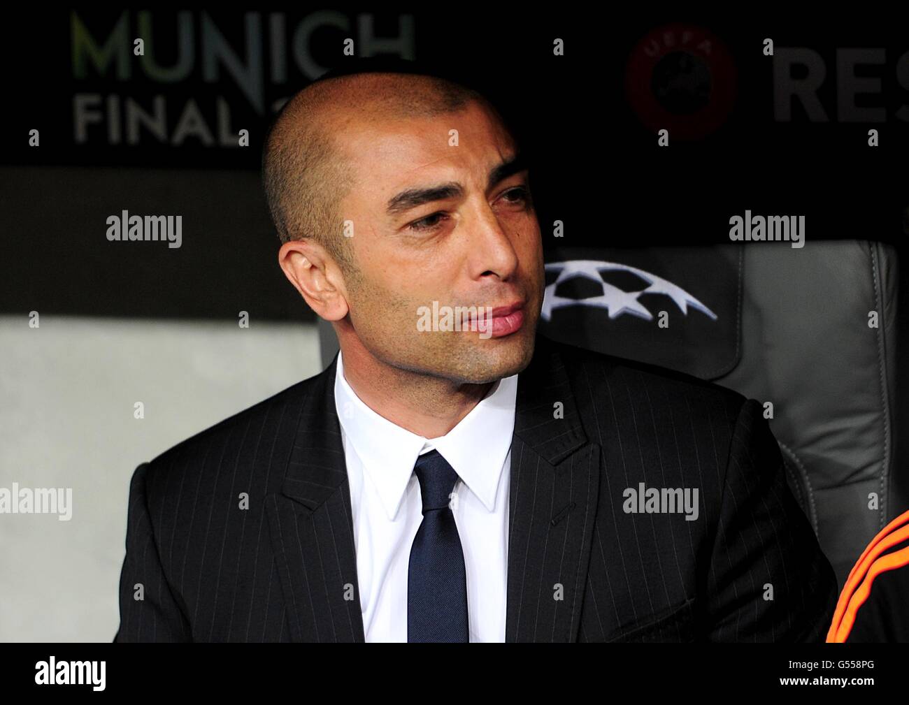 Calcio - UEFA Champions League - finale - Bayern Monaco v Chelsea - Allianz Arena. Il manager del Chelsea Roberto di Matteo prima del gioco Foto Stock