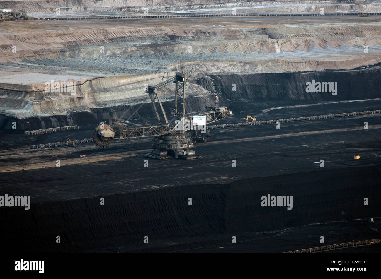 Hambach a cielo aperto della miniera di carbone, Elsdorf, Renania settentrionale-Vestfalia (Germania). Foto Stock