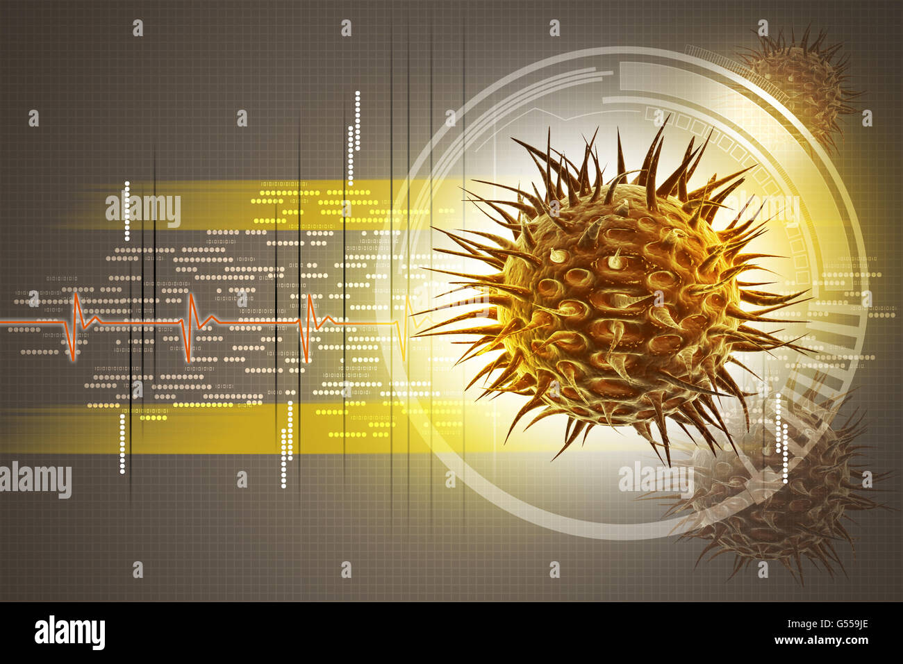 immagine 3d virus Foto Stock