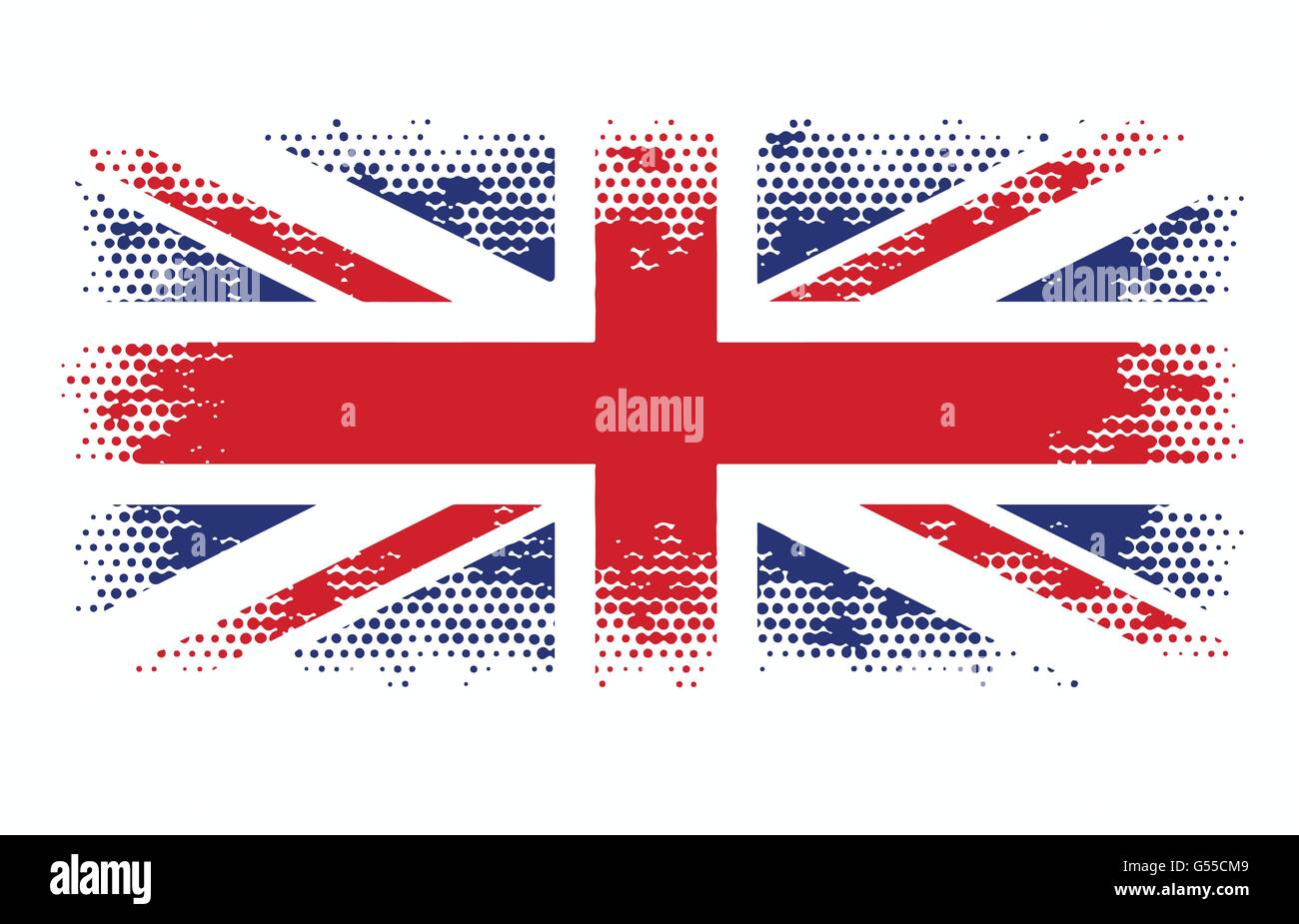 Gran Bretagna bandiera astratta di mezzitoni illustrazione vettoriale Illustrazione Vettoriale