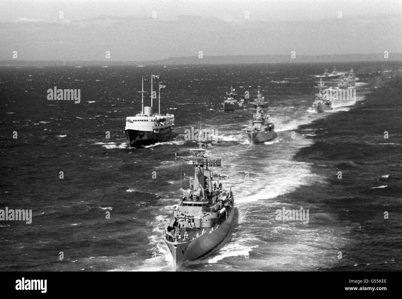 Royalty - Revisione della flotta occidentale - Canale Inglese Foto Stock
