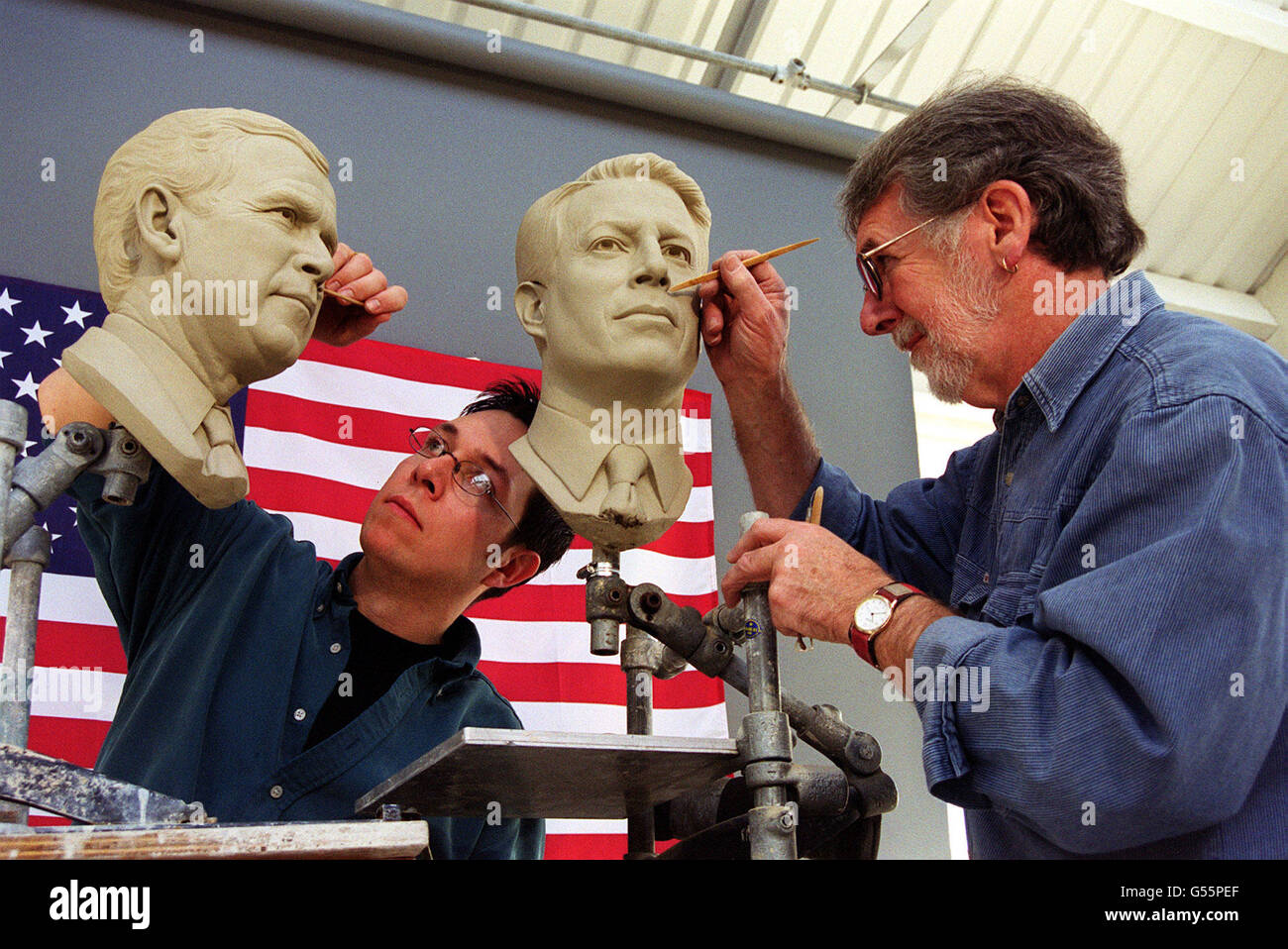 Madame Tussaud waxwork Presidenti degli USA Foto Stock