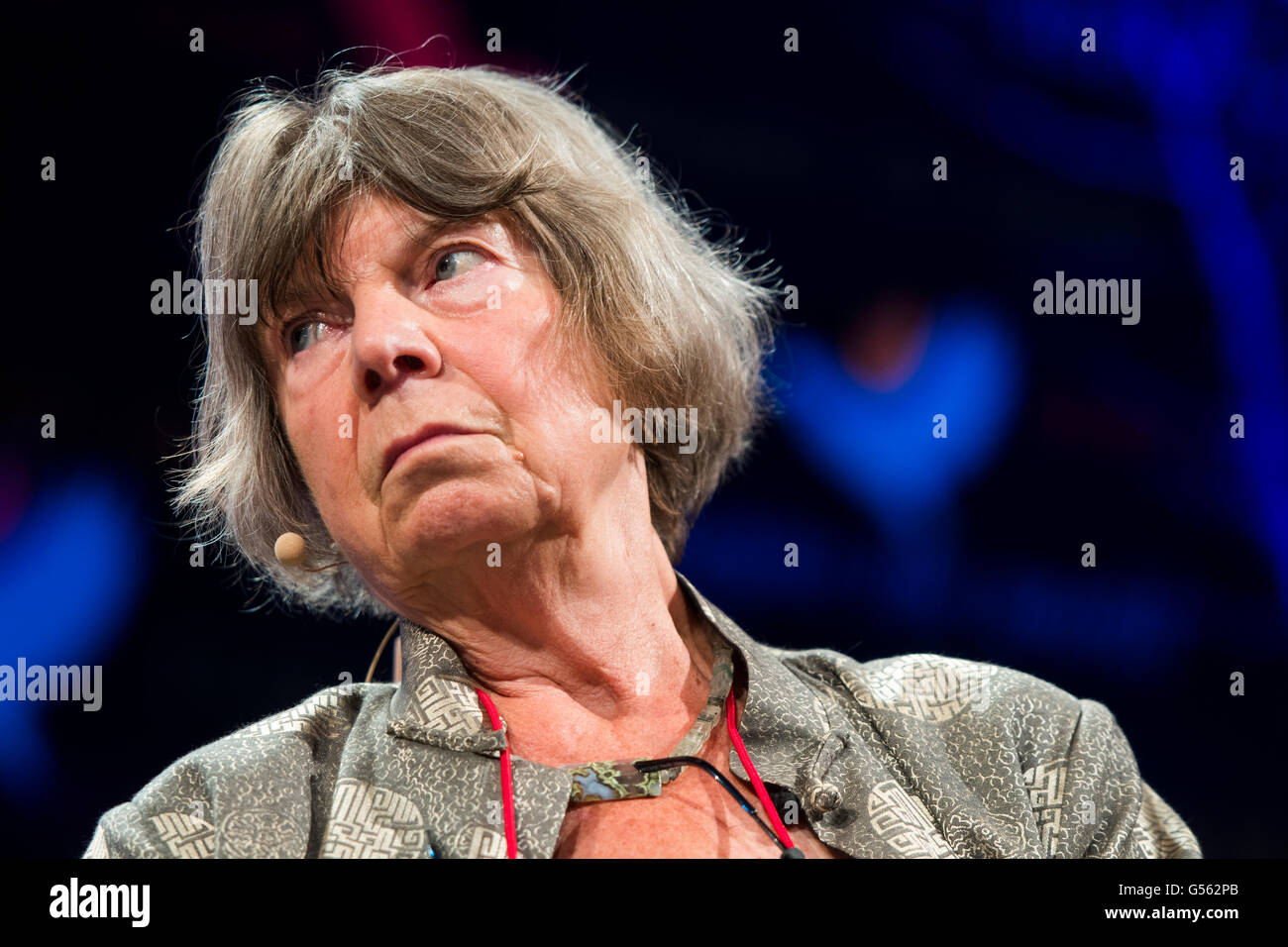 Margaret Drabble. Il romanziere, all'Hay Festival della letteratura e delle arti, Hay on Wye, Powys, Wales UK, 01 giugno 2016 Foto Stock