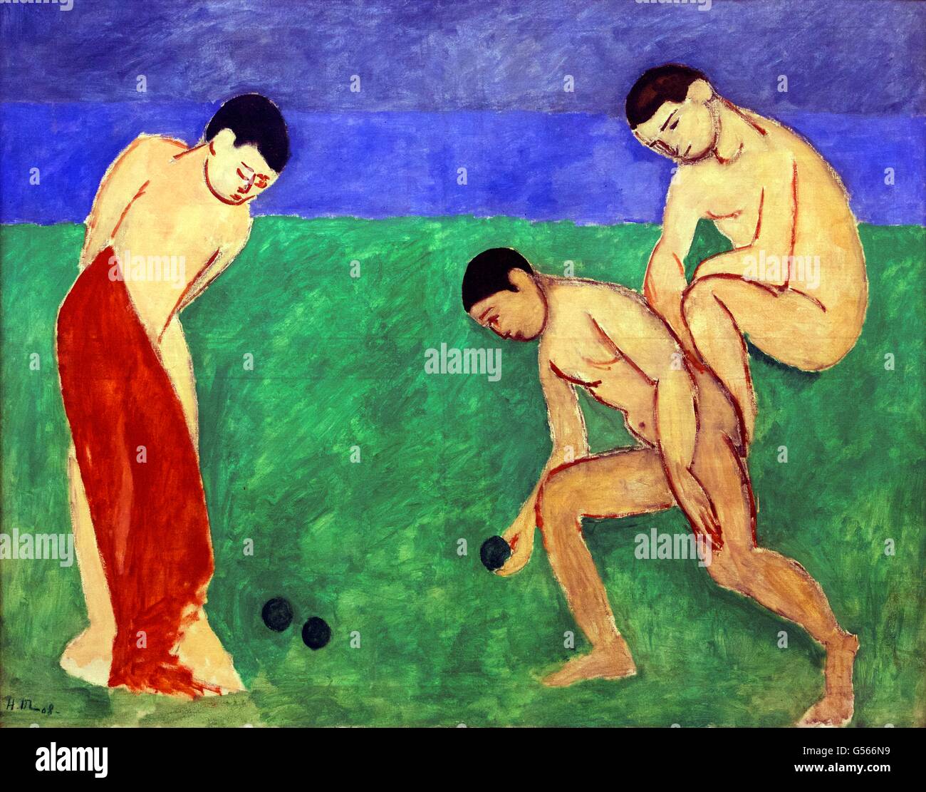 Gioco di bocce, da Henri Matisse, 1908, Stato Hermitage Museum di San Pietroburgo, Russia Foto Stock