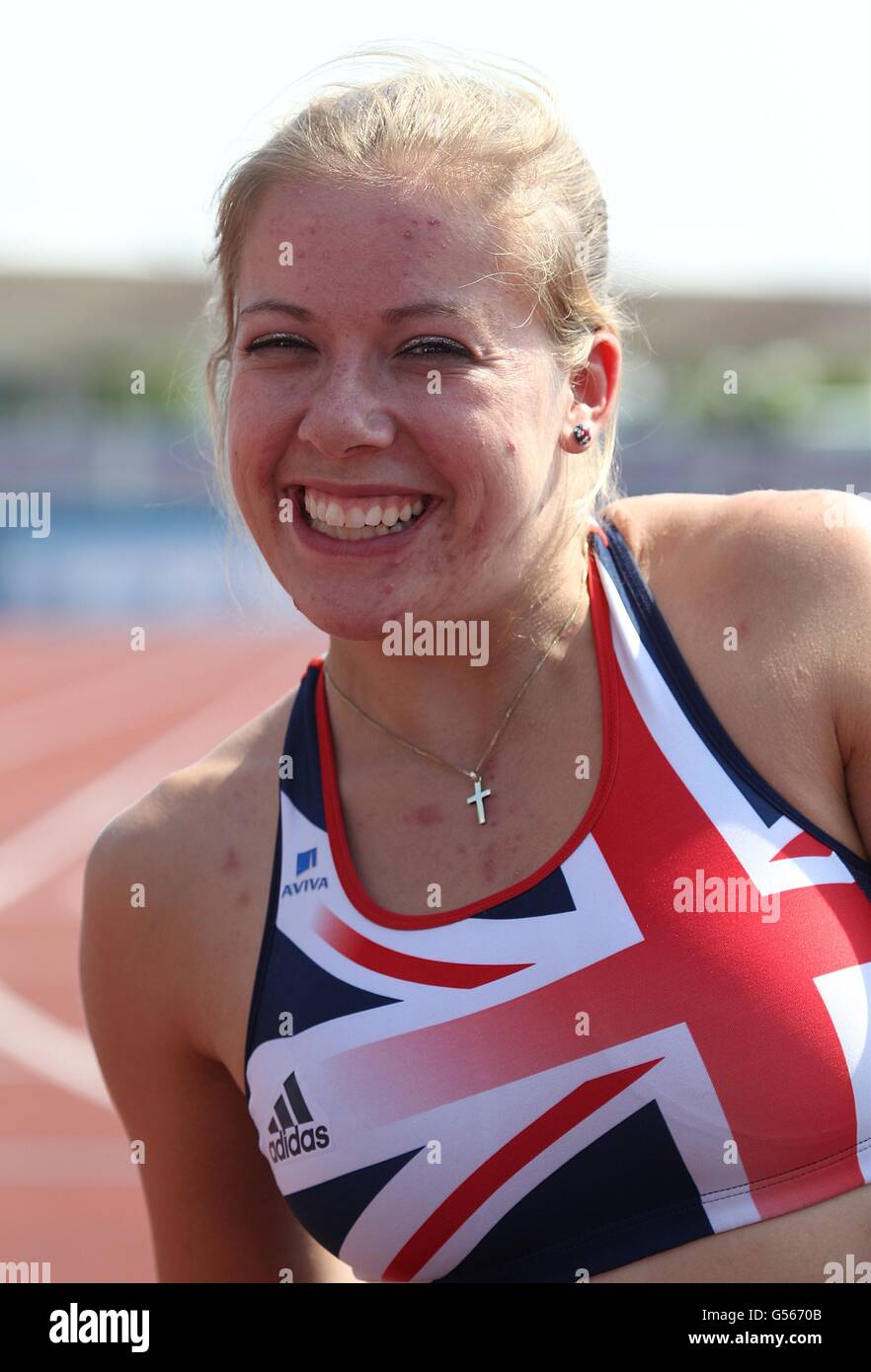 Sport - Coppa del mondo Paralimpico 2012 BT - Day One - Manchester Regional Arena. Hannah Cockcroft di Great Britian durante il giorno 1 della Coppa del mondo Paralimpica BT 2012 a Manchester Foto Stock