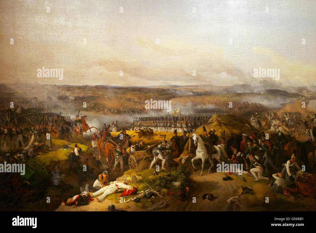 Battaglia di Borodinò, da Peter von Hess, 1843, 1812 guerra Gallery, Winter Palace, membro Hermitage Museum di San Pietroburgo, Russia Foto Stock
