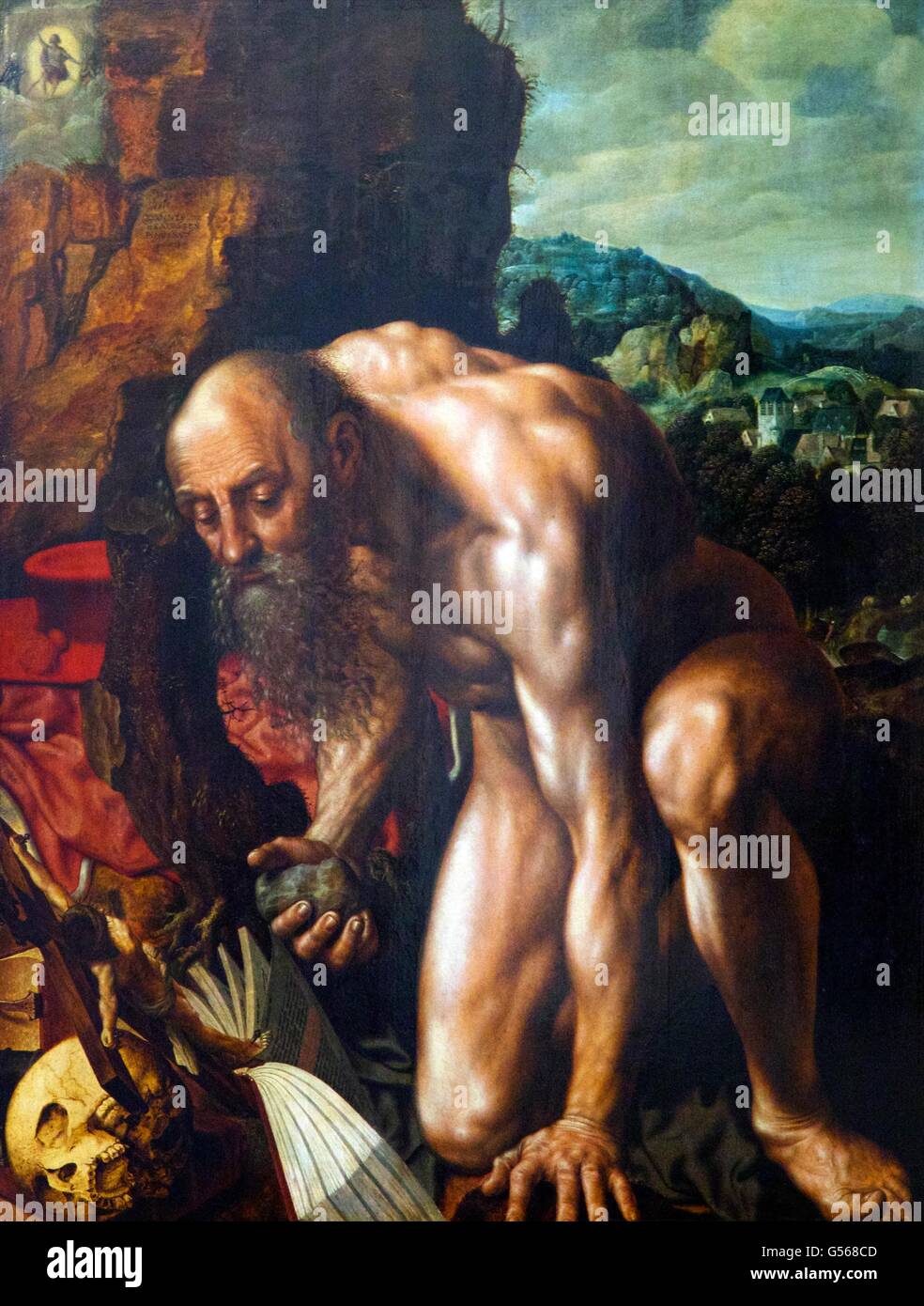 San Girolamo, da Jan Sanders van Hemessen, 1543, Stato Hermitage Museum di San Pietroburgo, Russia Foto Stock