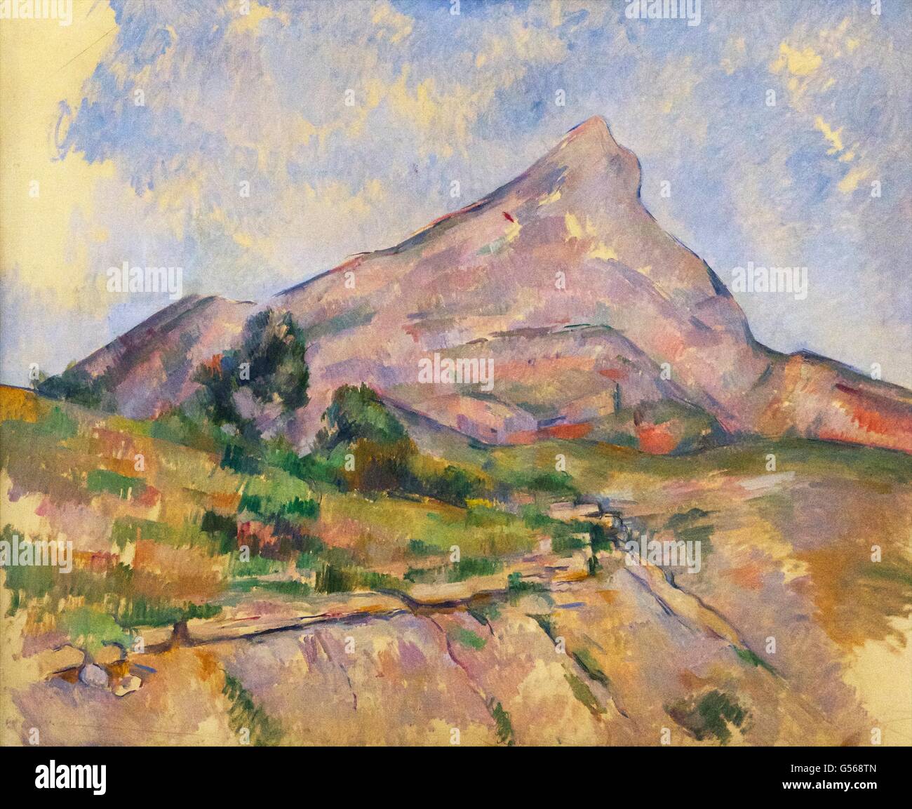 Mont Sainte-Victoire, di Paul Cezanne, circa 1897-1898, Stato Hermitage Museum di San Pietroburgo, Russia Foto Stock