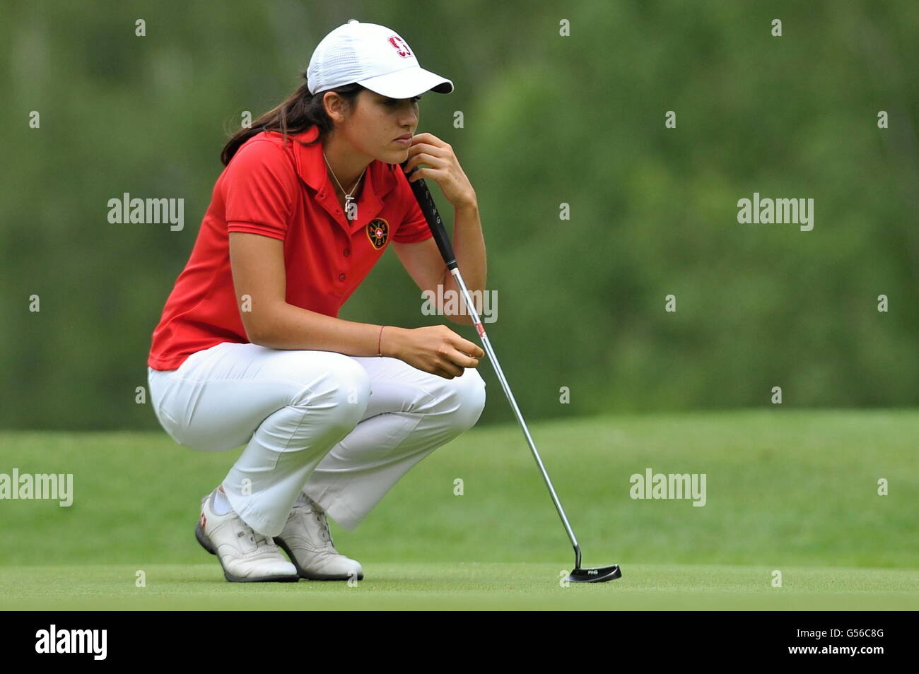 Dysina, Repubblica Ceca. 19 giugno 2016. Giocatore di Golf Albane Valenzuela della Svizzera in azione durante la Tipsport Golf Masters Ladies European Tour a Plzeň Golf Resort Dysina, Repubblica ceca, 19 giugno 2016. © Pavel Nemecek/CTK foto/Alamy Live News Foto Stock