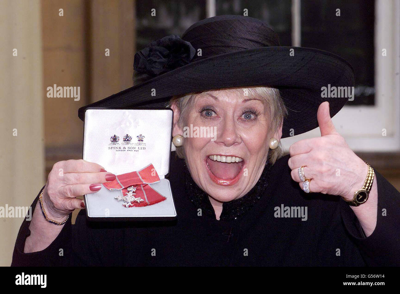 Liz Dawn MBE Foto Stock