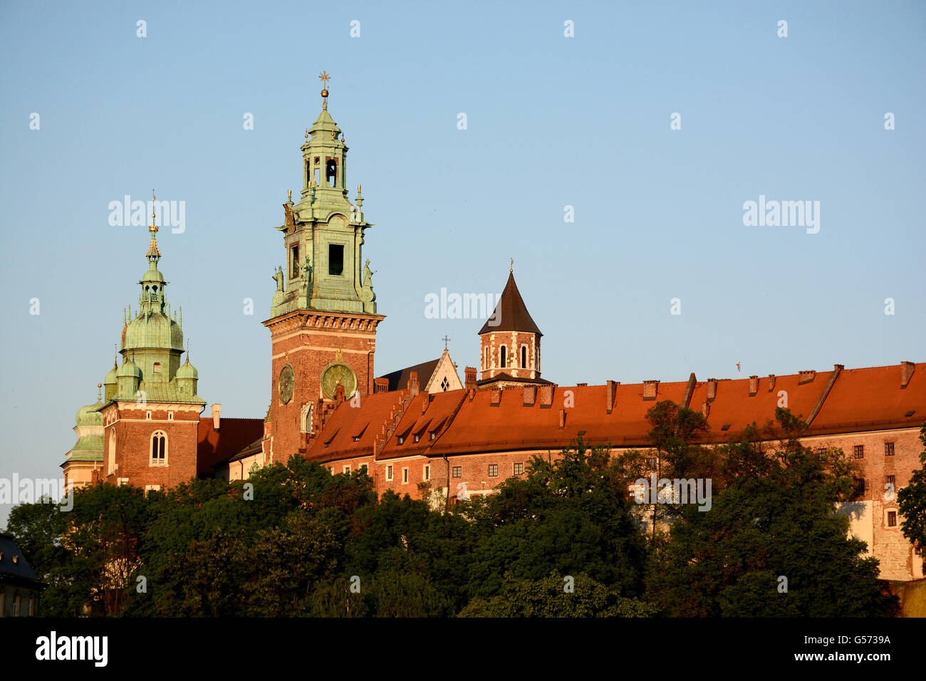 Il castello di Wawel Cracovia Polonia Europa Foto Stock