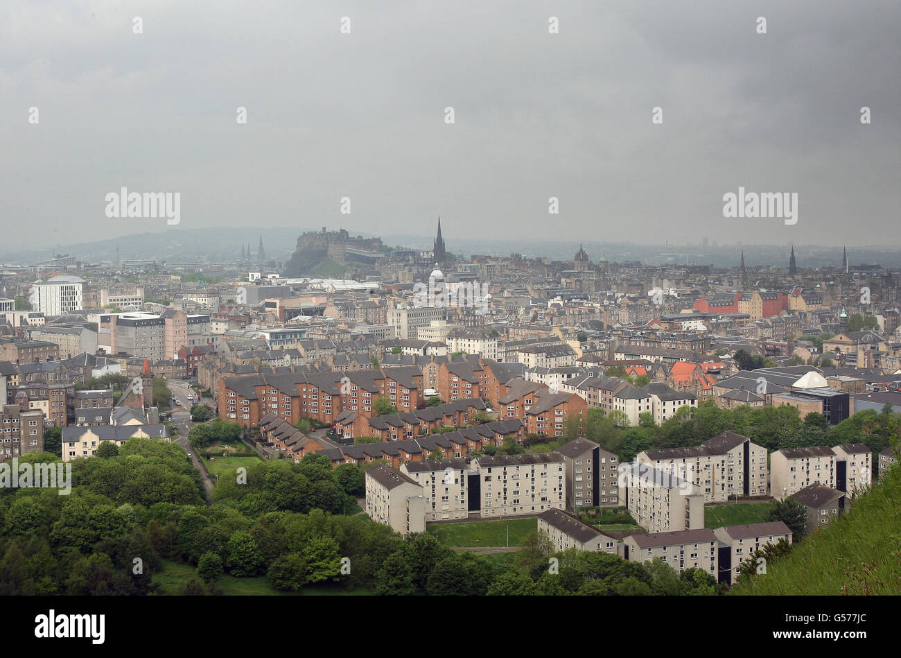 Una visione generale di Edimburgo, in quanto il numero di casi confermati di malattia di Legionaires a seguito di un focolaio mortale è aumentato. Foto Stock