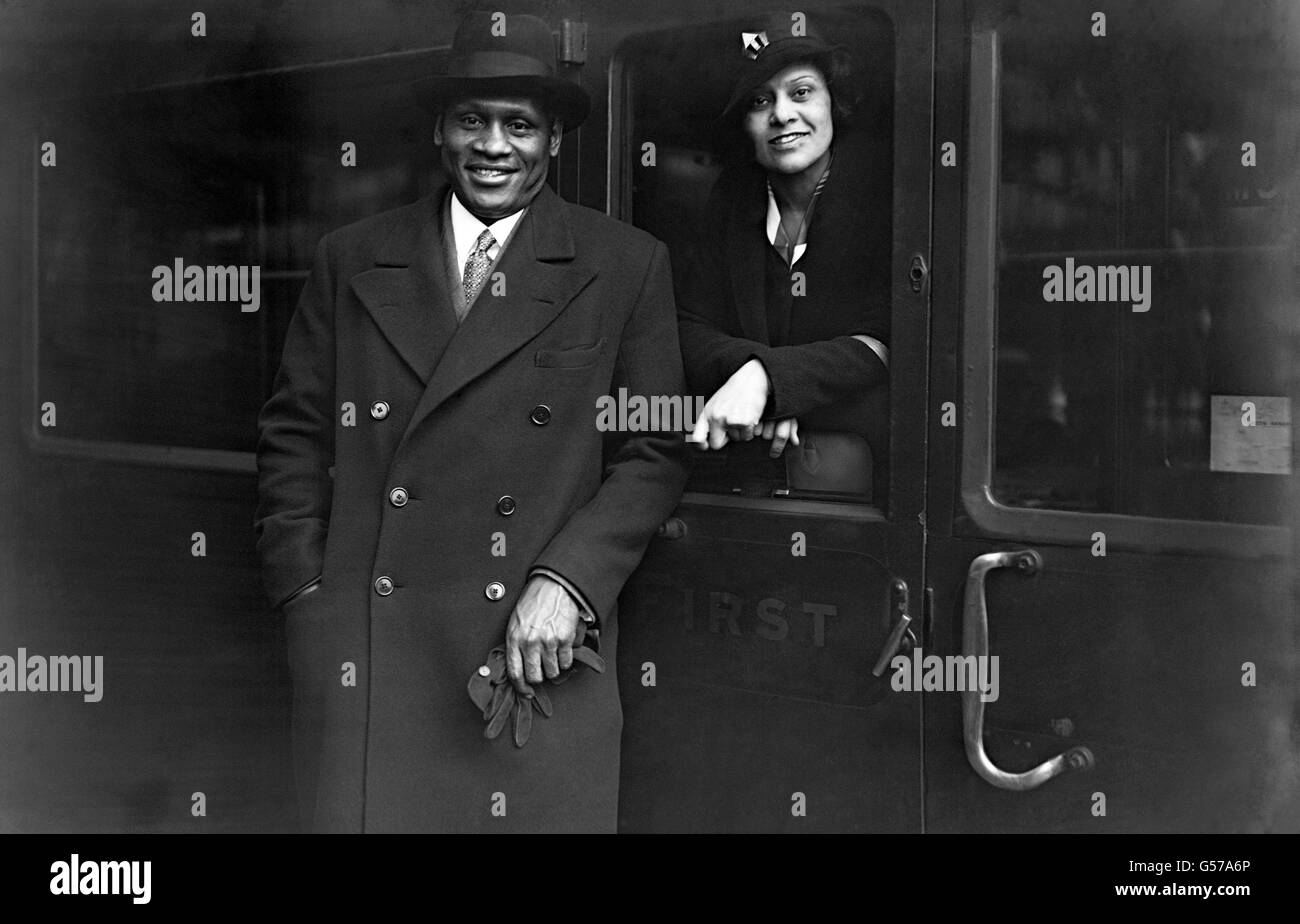 Intrattenimento - Paul Robeson - la stazione di Waterloo, Londra Foto Stock