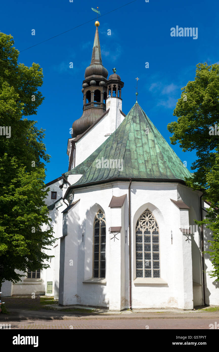 Vista di Santa Maria la Chiesa. Tallinn. Estonia Foto Stock