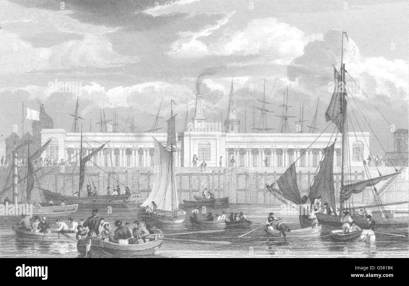 LIVERPOOL: nuovi bagni. George's Parade. Attraente. Molti barca. (Pyne), 1831 Foto Stock